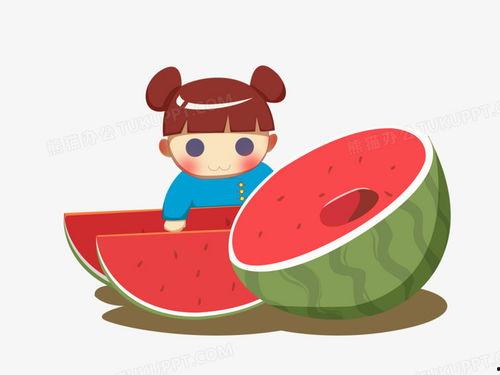 吃瓜图片 可爱 动漫,可爱吃瓜图，萌动你的心弦